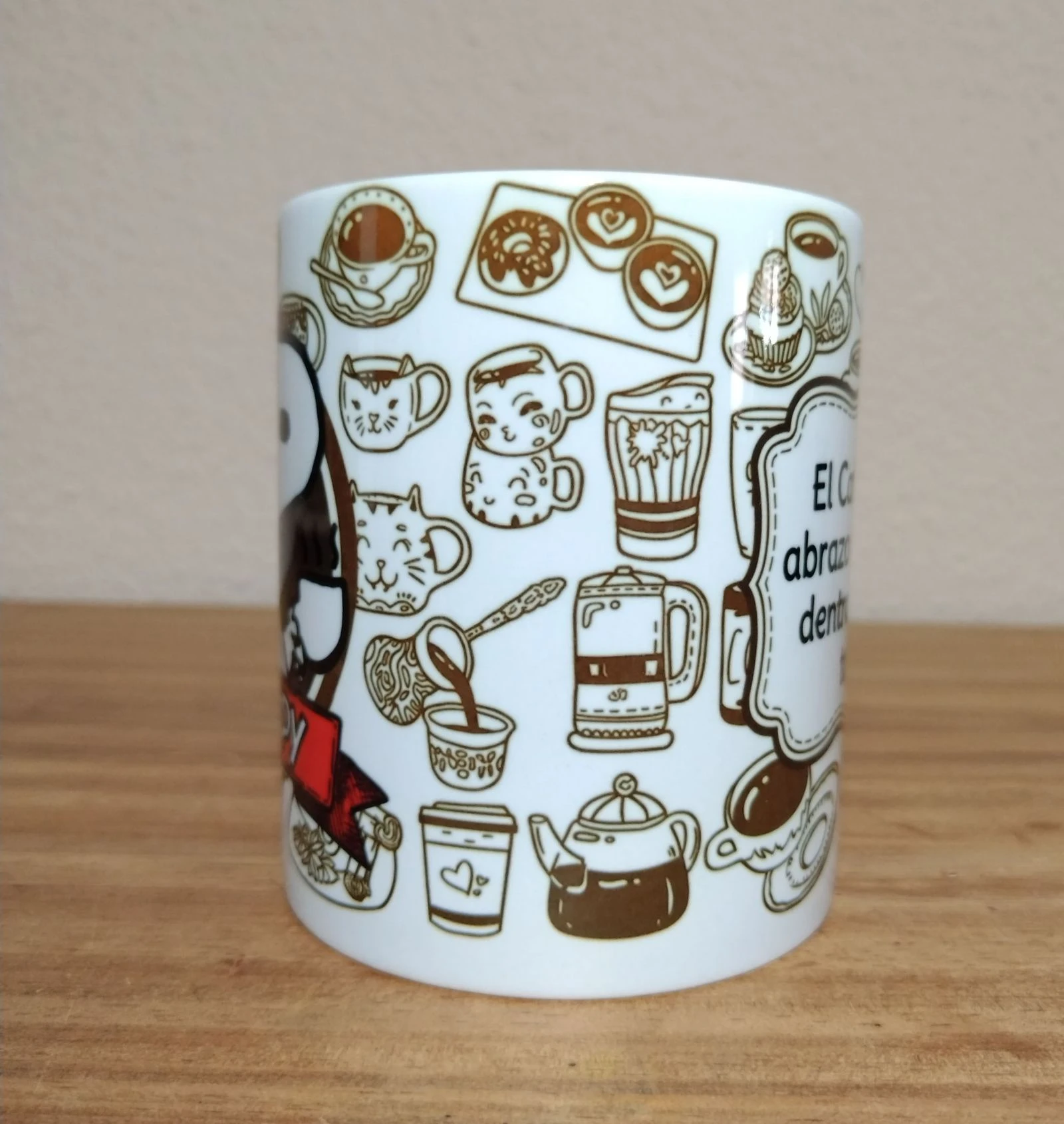 Snoopy keramische mok met spreuk. Ongedragen. 11oz. – photo 3